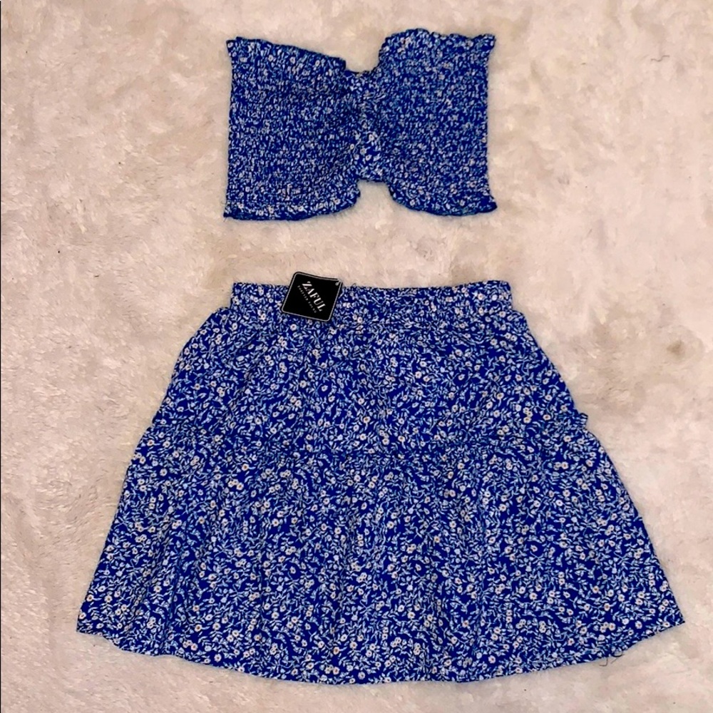 Two piece skit & tube top